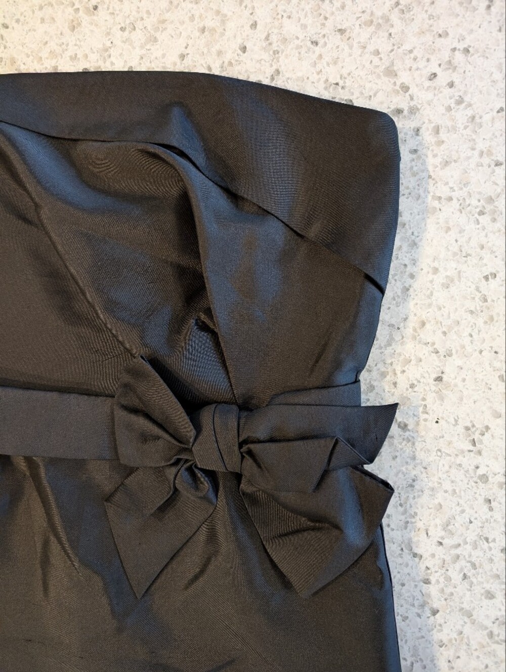 Kate Spade Small Formal Dress Black Fitted Mini Strapless Bow Wedding Luxury - Picture 10 of 16